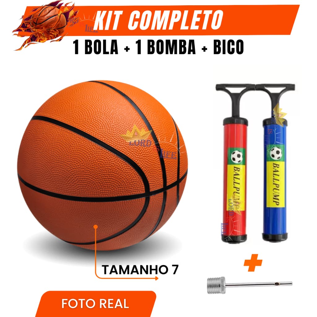 Bola de Basquete Oficial N°7 - Alta Aderência e Durabilidade