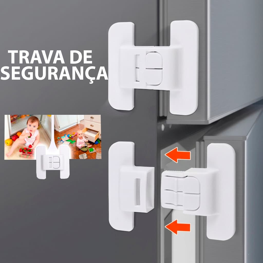 Trava Proteção De Segurança Para Crianças Fechadura De Geladeira Móveis Fechaduras Porta De Armario