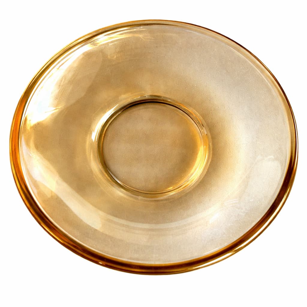 Jogo com 06 Pires em Vidro Dourado Âmbar - 13cm - Sofisticação e Brilho para sua Mesa