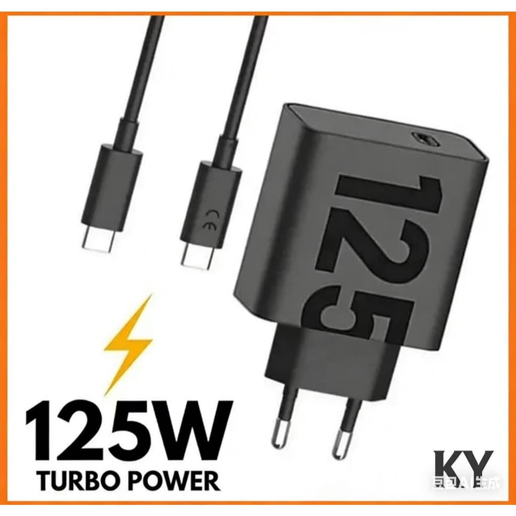 Cabo e Carregador Universal Turbo 125W Duo - Cabo USB Tipo C - Ate 12x Mais Rápido