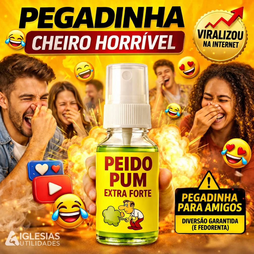 Perfume de Peido Spray de  Pum Pegadinha Super Forte - Zoação Garantida - Pegadinha - Trolagem TikTok