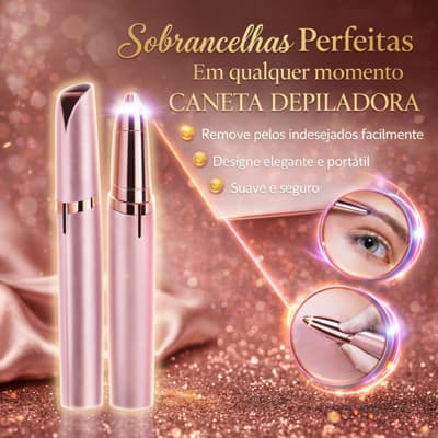 Caneta Depiladora de Sombrancelha Buço Nariz Orelha Elétrico USB Recarregável Profissional Portátil