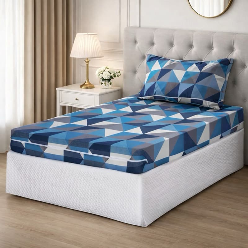 Capa Protetora de Colchão Solteiro com Zíper Estampada oferta*