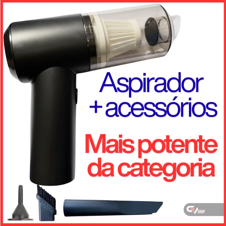 Aspirador Portátil Soprador com Múltiplas Funções Carro Casa Computador
