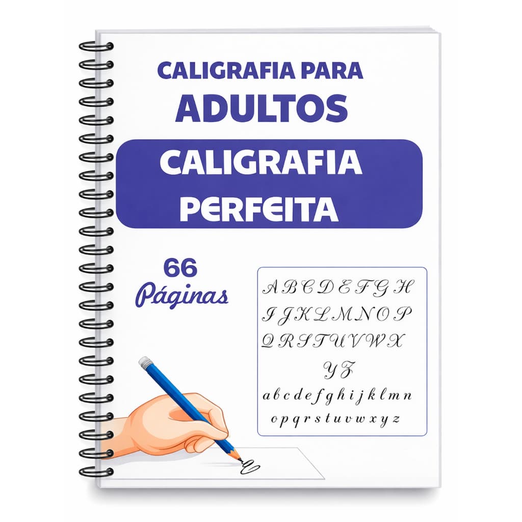 Caderno de caligrafia para adultos 66 Páginas