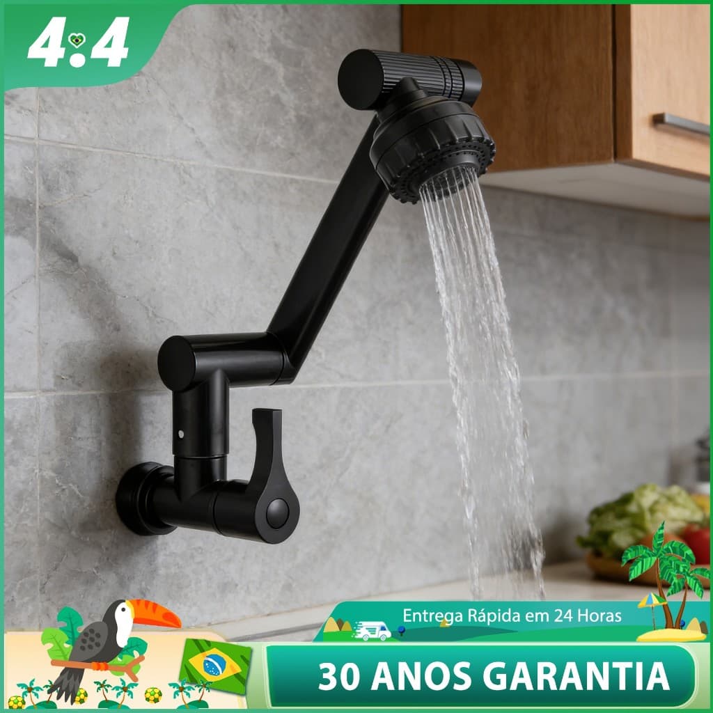 Extensor Torneira Giratória 360° Braço Robótico Universal Pia Cozinha Banheiro Arejador