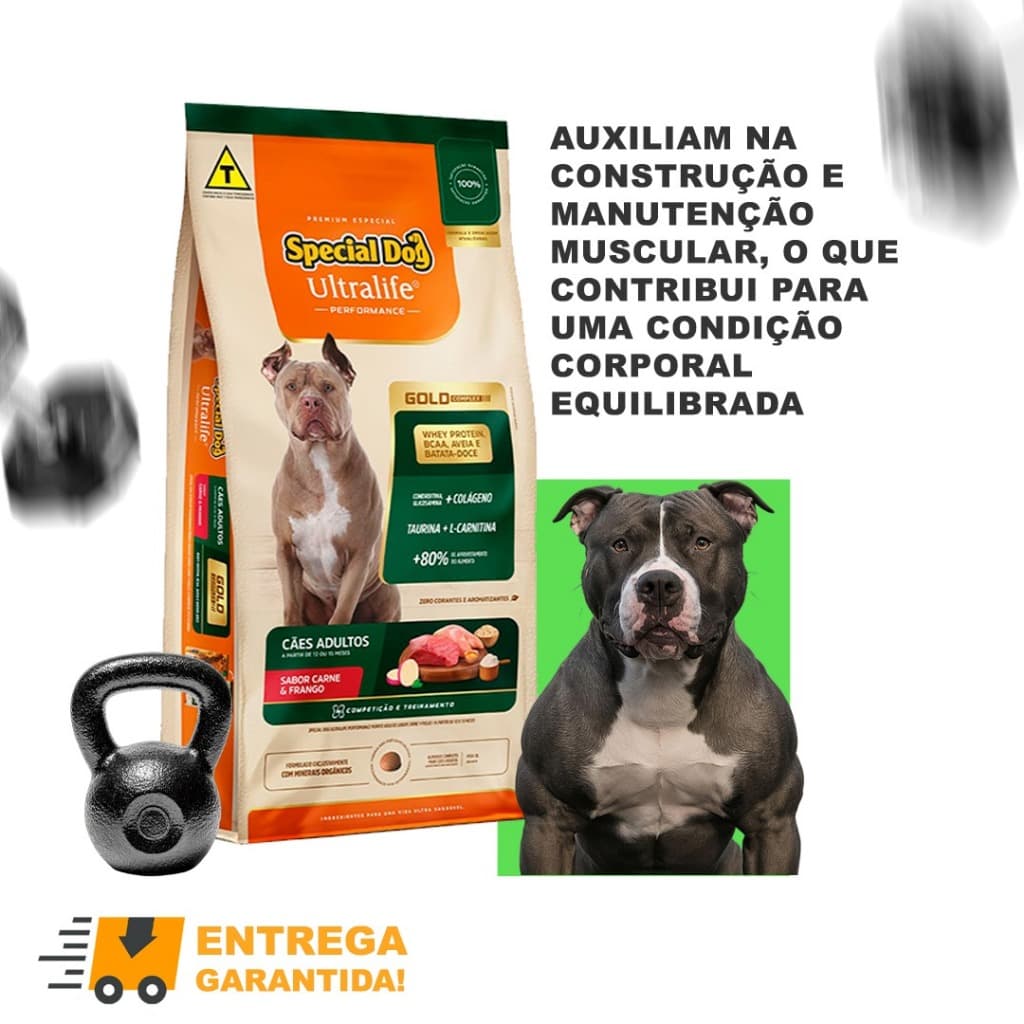 Ração Special Dog Ultralife Performance 15kg Premium Alta Energia Cães Adultos-Envio Imediato