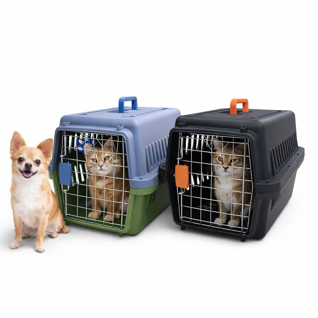 Caixa Transporte Viagem Pet Media Nº3 Pet Cachorro Médio Gato Coelho Resistente