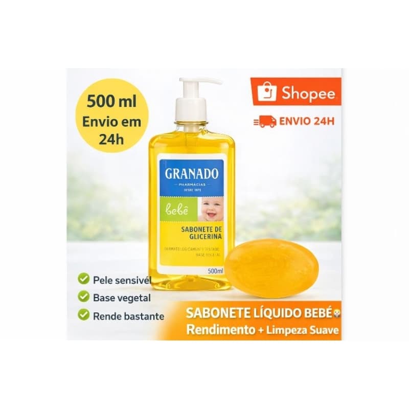 Sabonete Líquido Granado Bebê 500ml – Original | Suave | Uso Diário