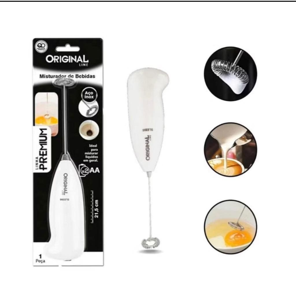 Misturador de Bebidas Original Line Mixer  Portátil A Pilha Café Cappuccino Shake Espumador