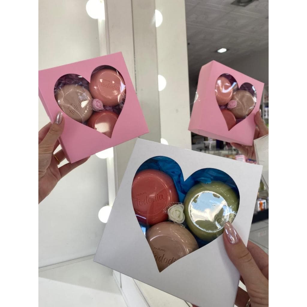 Kit Presente Natura Tododia – 3 Sabonetes em Caixa Coração