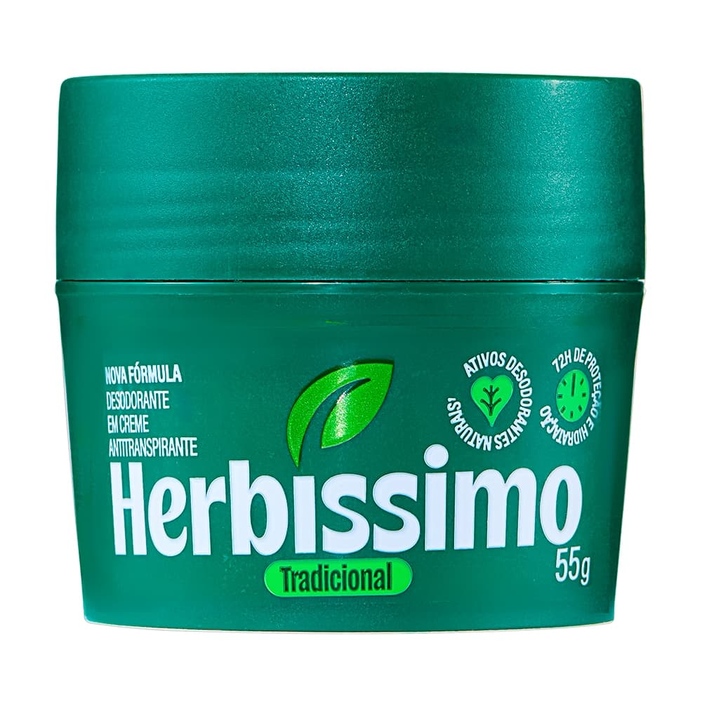Desodorante Em Creme Antitranspirante Herbíssimo Tradicional 55g