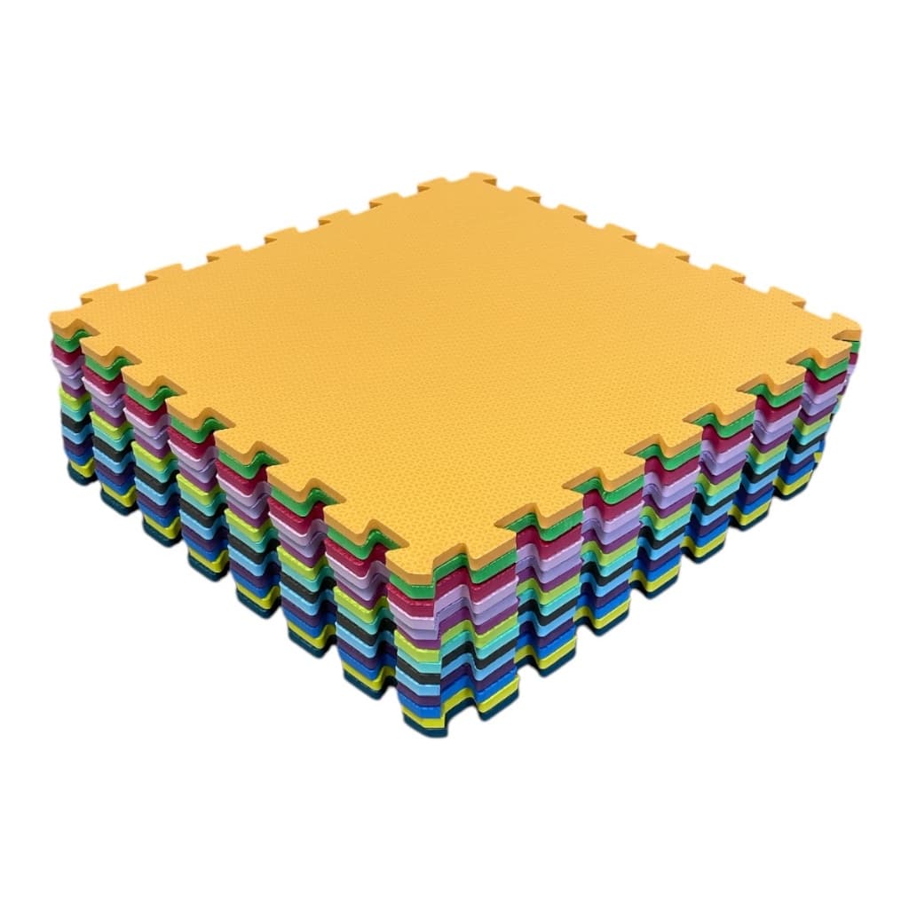 1 Tatame Eva Linha Premium 50x50x1cm 10mm + Bordas de Acabamento - Escolha a Sua Cor