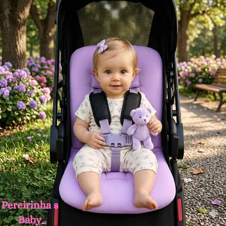 colchonete capa para carrinho acolchoado tamanho universal fofinha lisa e estampado