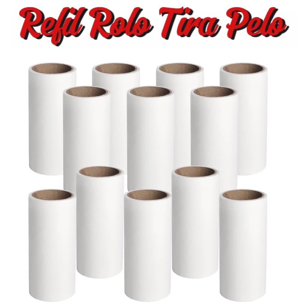 Refil Rolo Tira Pelo Mini Rolinho de Roupa 4 a 16 unidades Animais Cabelo Pó Sujeira 30 folhas cada