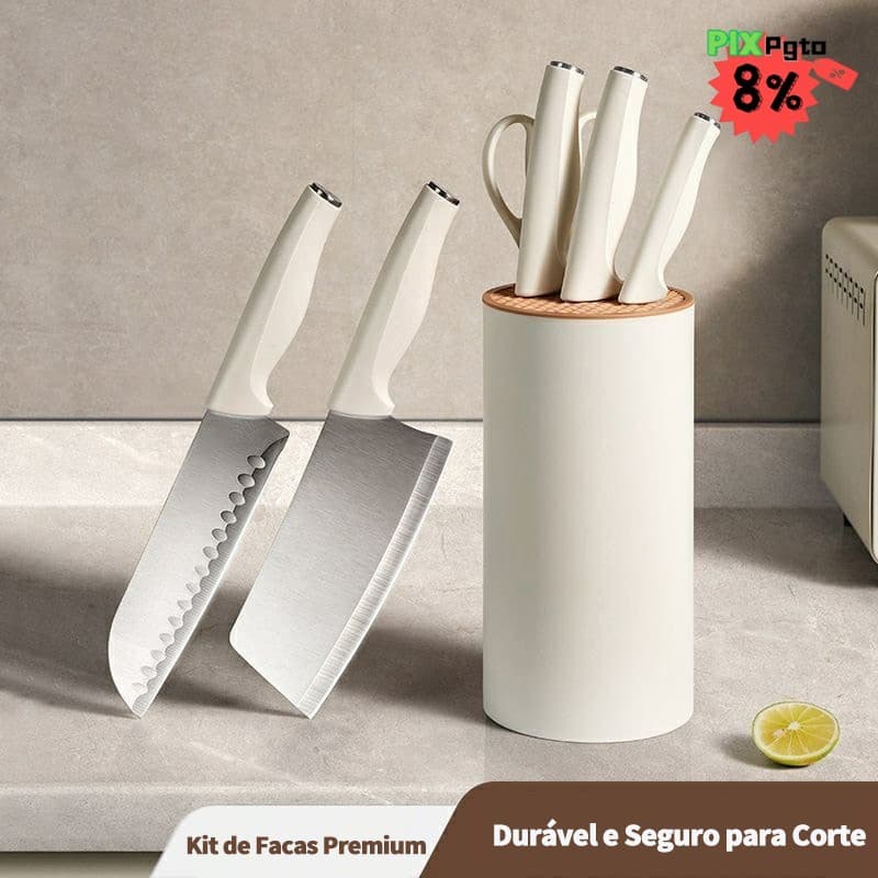 Conjunto de facas de aço inoxidável 5 peças Tesouras profissionais para cozinhas profissionais