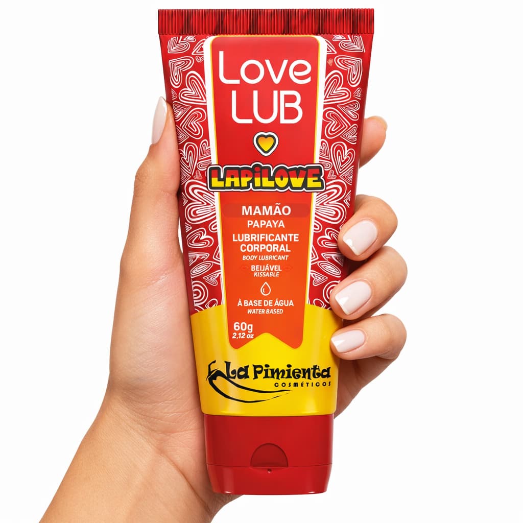 Lubrificante Intimo Anal Oral Vaginal Ultra Deslizante Lapi Love - 60ml Sabor Intenso e Doce