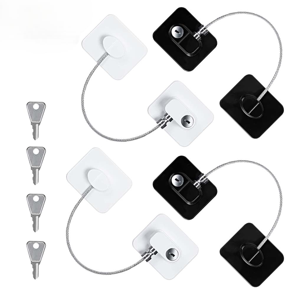 Trava De Segurança Chave Para Porta Gaveta Bebês Crianças Cadeado Sem Furar Para Geladeira Armario Com Chave
