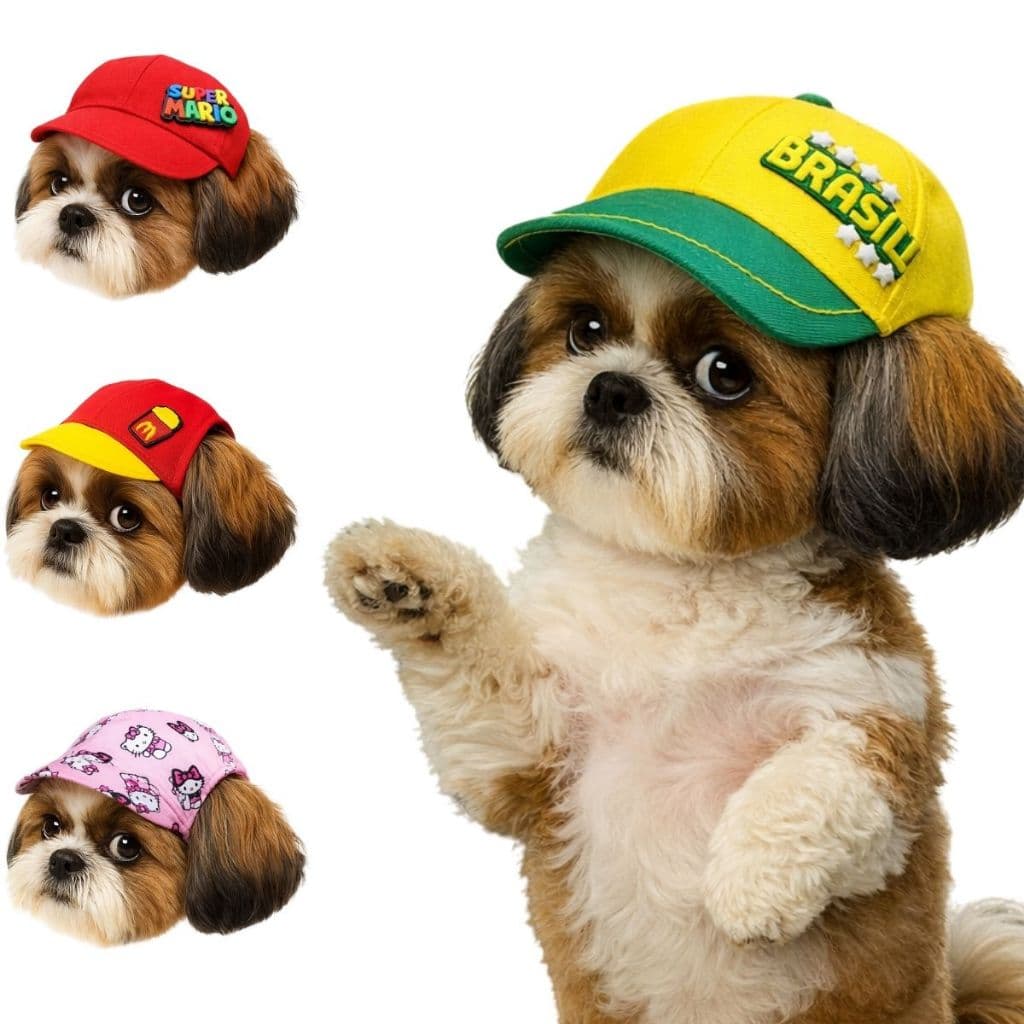 Boné para Cachorro e Gato Pequeno porte com regulagem