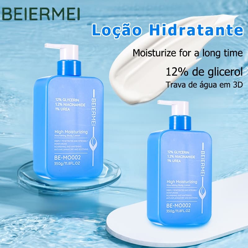 [Siga a loja e ganhe 10% de desconto]BEIERMRI Loção Corporal Clareadora Hidratante 350ML Refresca E Ilumina A Pele Melan