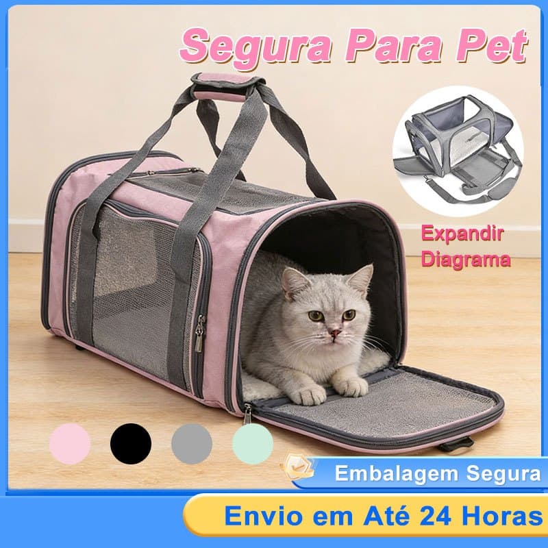 Bolsa Transporte Cães E Gatos Mochila Avião Viagem Mala