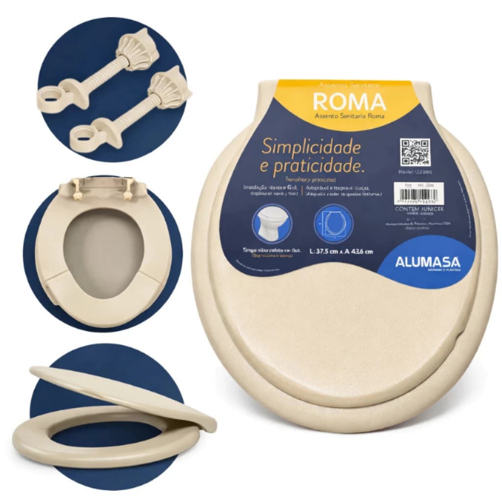Assento Sanitário Tampa Vaso Preto,Branco e bege  Redondo Oval Universal Basico Deca Celite Icasa Logasa Incepa
