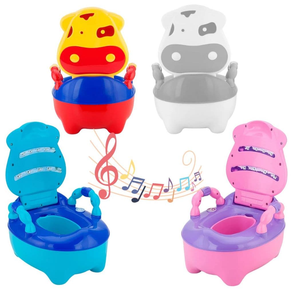 Troninho Infantil Musical Desfralde Confortável, Penico Seguro Higiênico + Sabonete Patrulha Canina