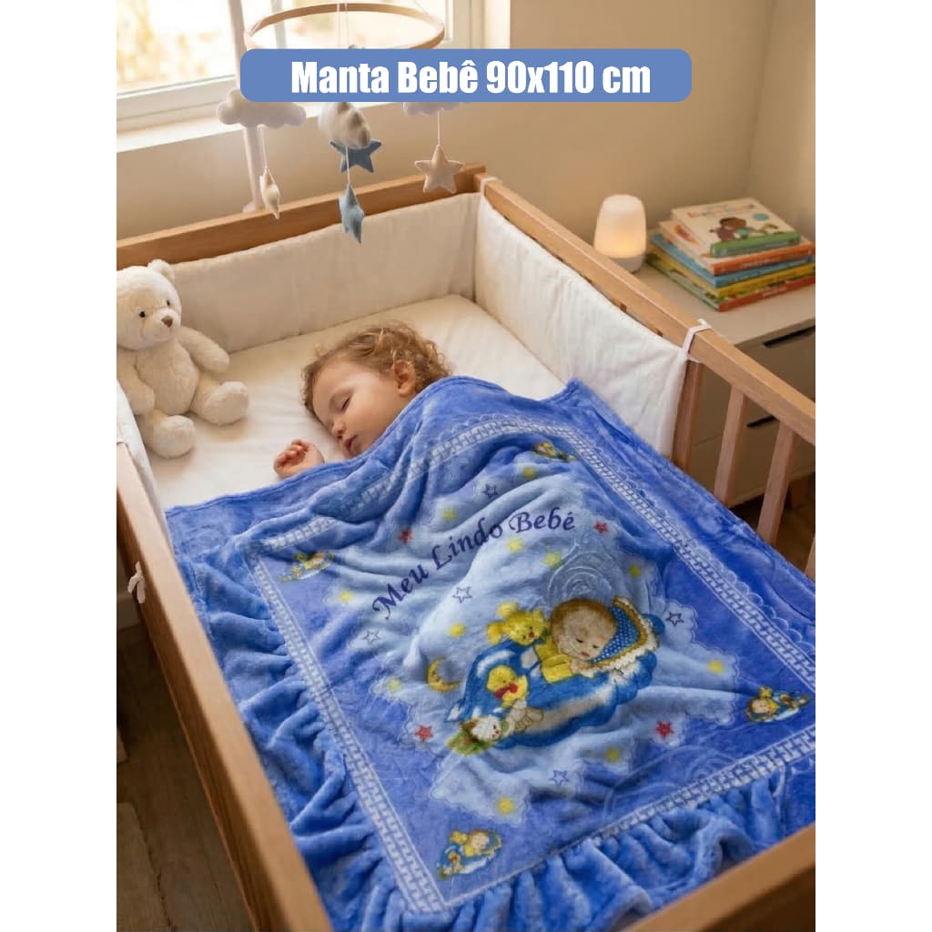 Manta Bebê 90x110 cm Infantil Soft Antialérgico