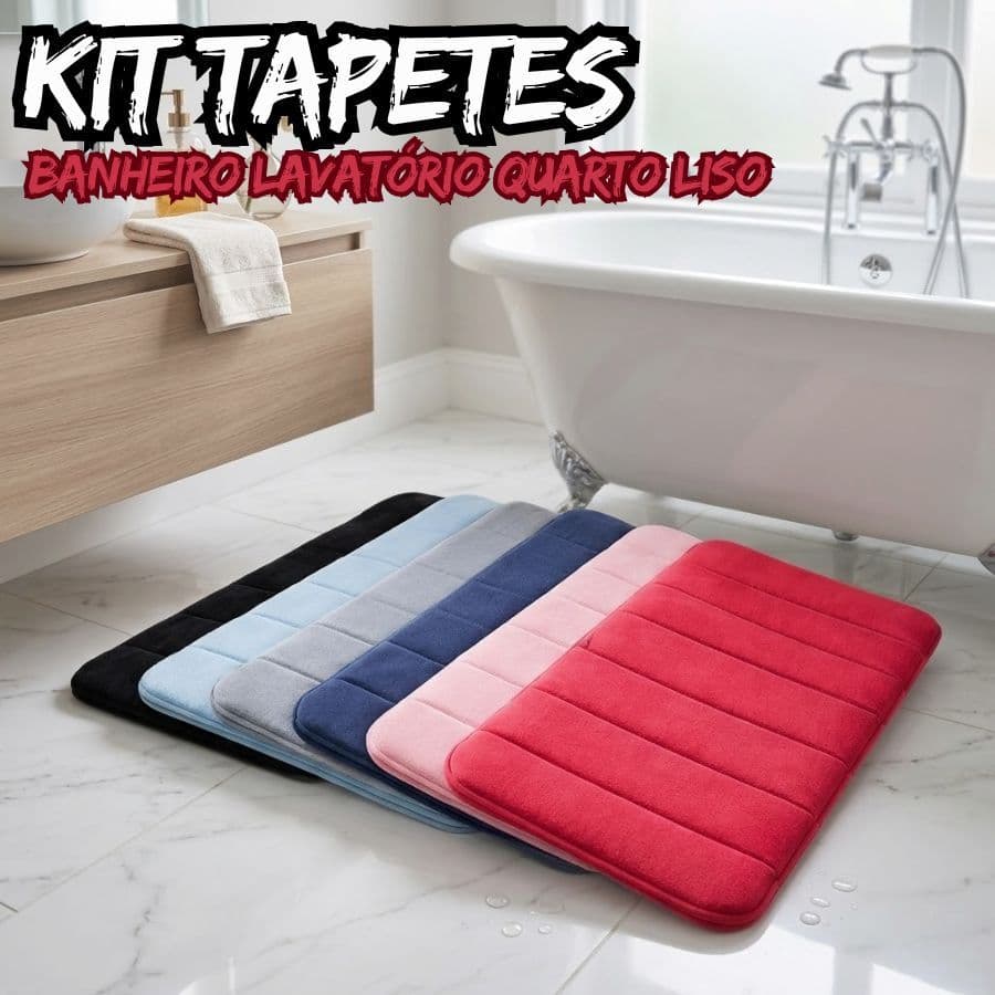 1ou 2 pçsTapetes de Banheiro Lavatório Quarto Liso Passadeira Antiderrapante 60cmx40cm