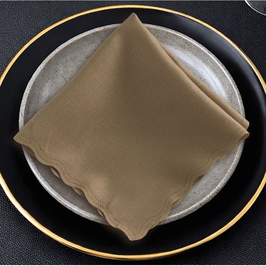 Kit com 10 Guardanapos de Linho 40x40cm Corte a Laser, Mesa P Elegante, Reutilizável, Cores Variadas