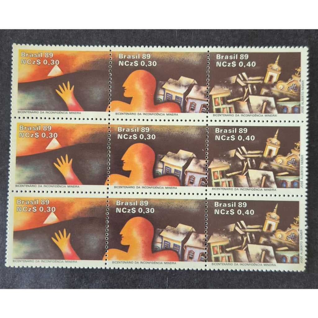 Selo dos correios. Bicentenário da inconfidência mineira 1989 - Selos Mint. C1627 a C1629. Filatelia