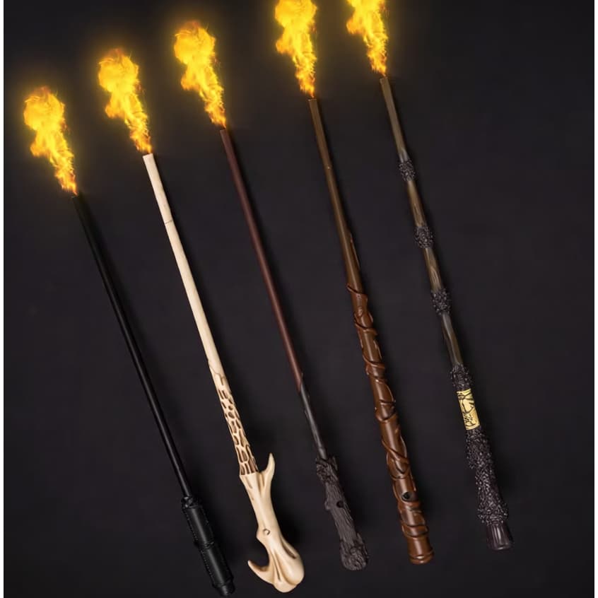 Varinha Harry Potter Mágica Solta Fogo com Efeito Especial – Cosplay, Presente, Colecionável