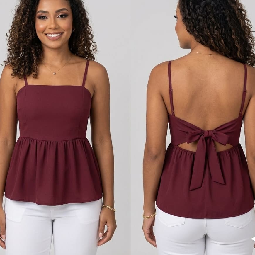 Blusa Bata Cropped com Babado Soltinha Peplum Moda Gringa