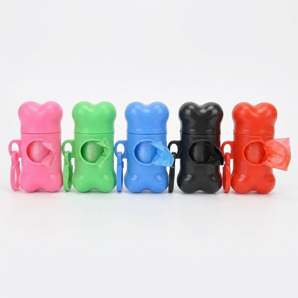 Kit Cata Caca do Tipo Ossinho + 1 Rolo com 15 sacolas plásticas Ideal Passeio Cães