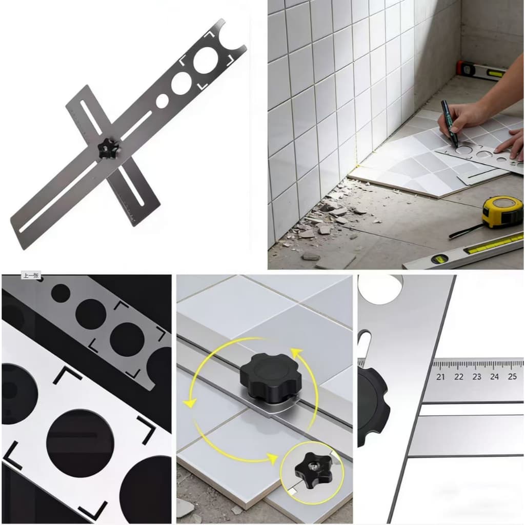 Régua Marcador de Furos para Azulejo, Piso e Porcelanato 40-60 cm
