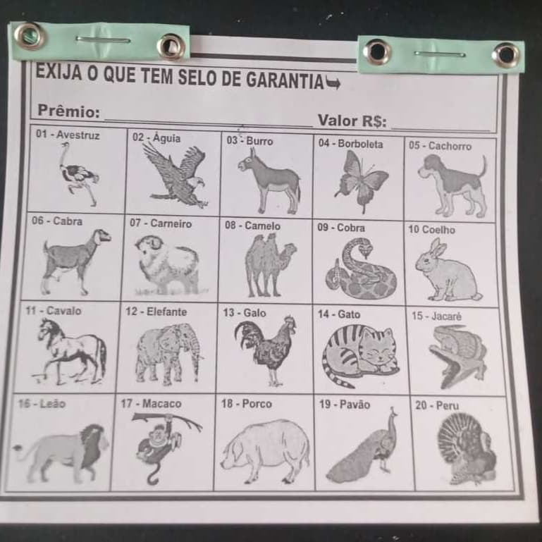20 Rifas de 20 Bichos 2 Ganhador PROMOÇÃO