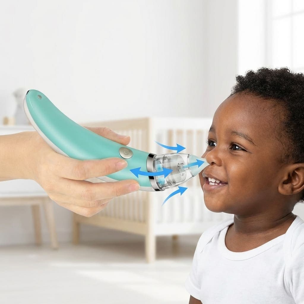 Aspirador Nasal Para Bebês Elétrico Recarregável 5 Níveis Sucção Silicone Infantil