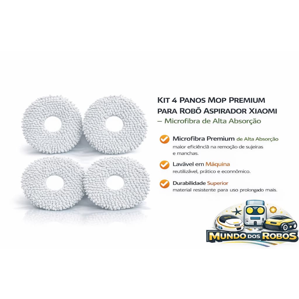 PANO Mop premium Robô Aspirador Xiaomi X20+/x20pro/s20+/x20 max S40 PRO  4 unidades