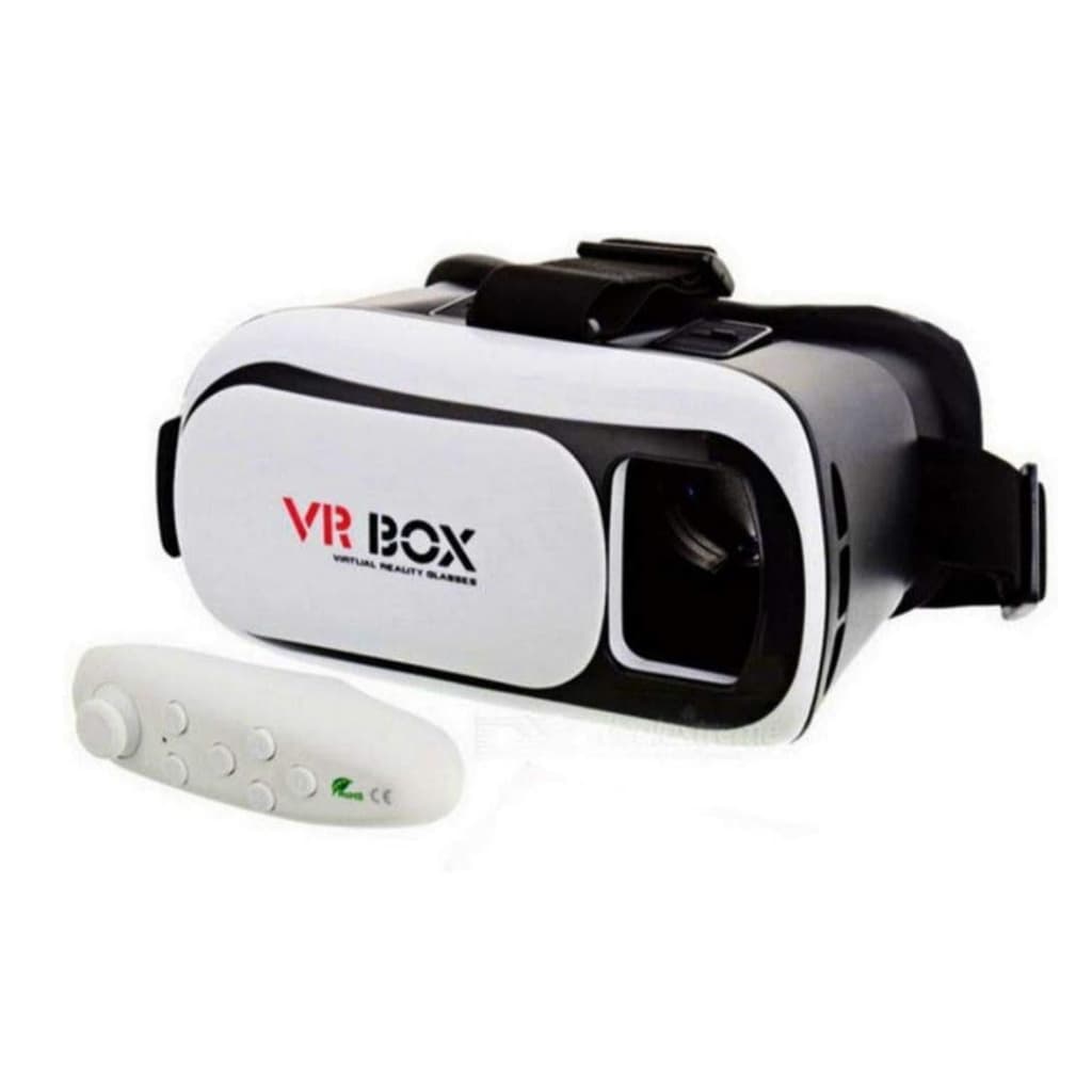Óculos VR Box Realidade Virtual 3D para Celular com Controle Bluetooth Android iPhone Jogos Vídeos