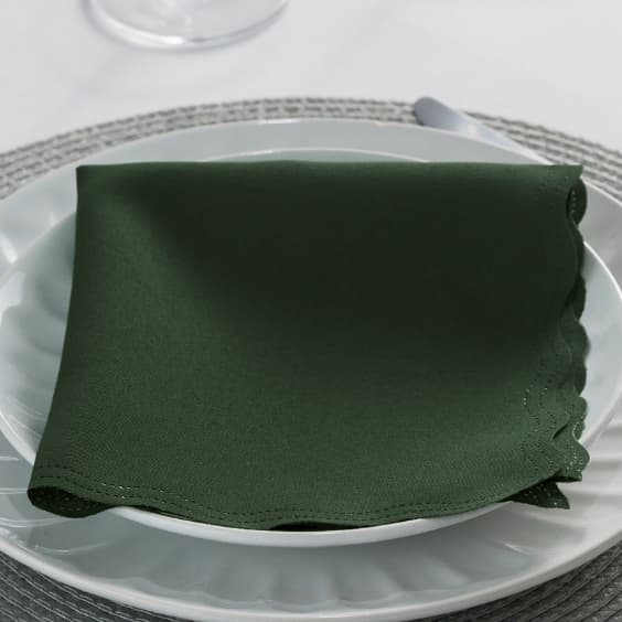 Guardanapo de Tecido Oxford Kit 6 Acabamento a Laser Cores Variadas 33 x 33 CM Mesa Posta