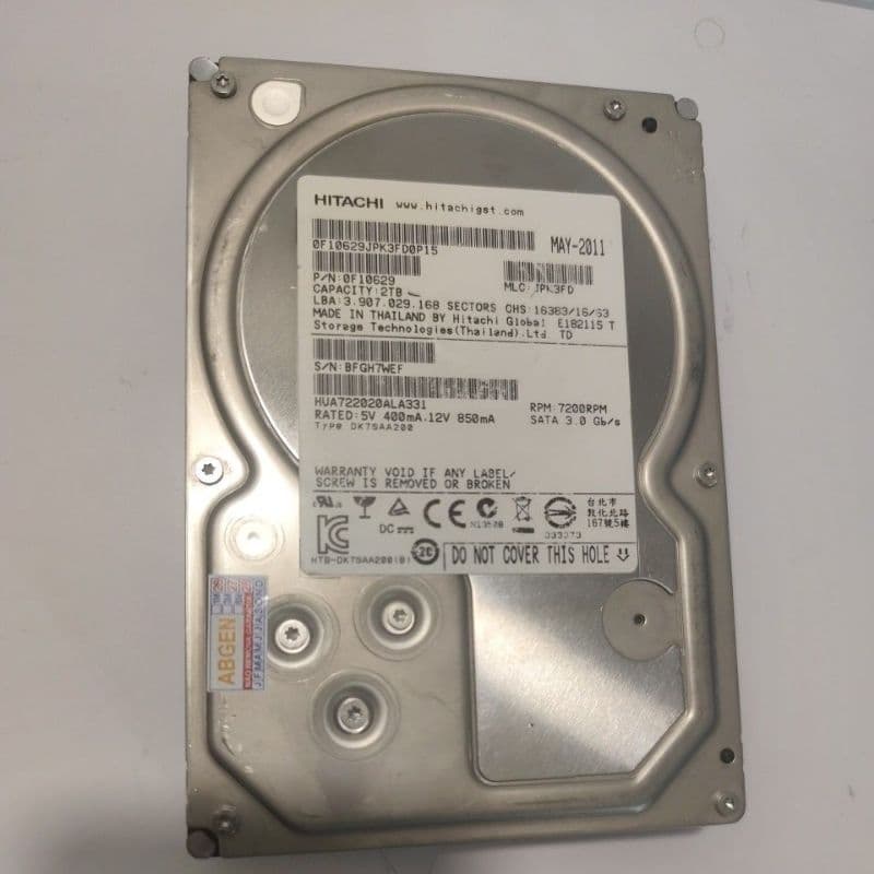 HD 2TB HITACHI DELL HUA722020ALA331 PC DVR DESKTOP FOTO REAL NF ENVIO IMEDIATO