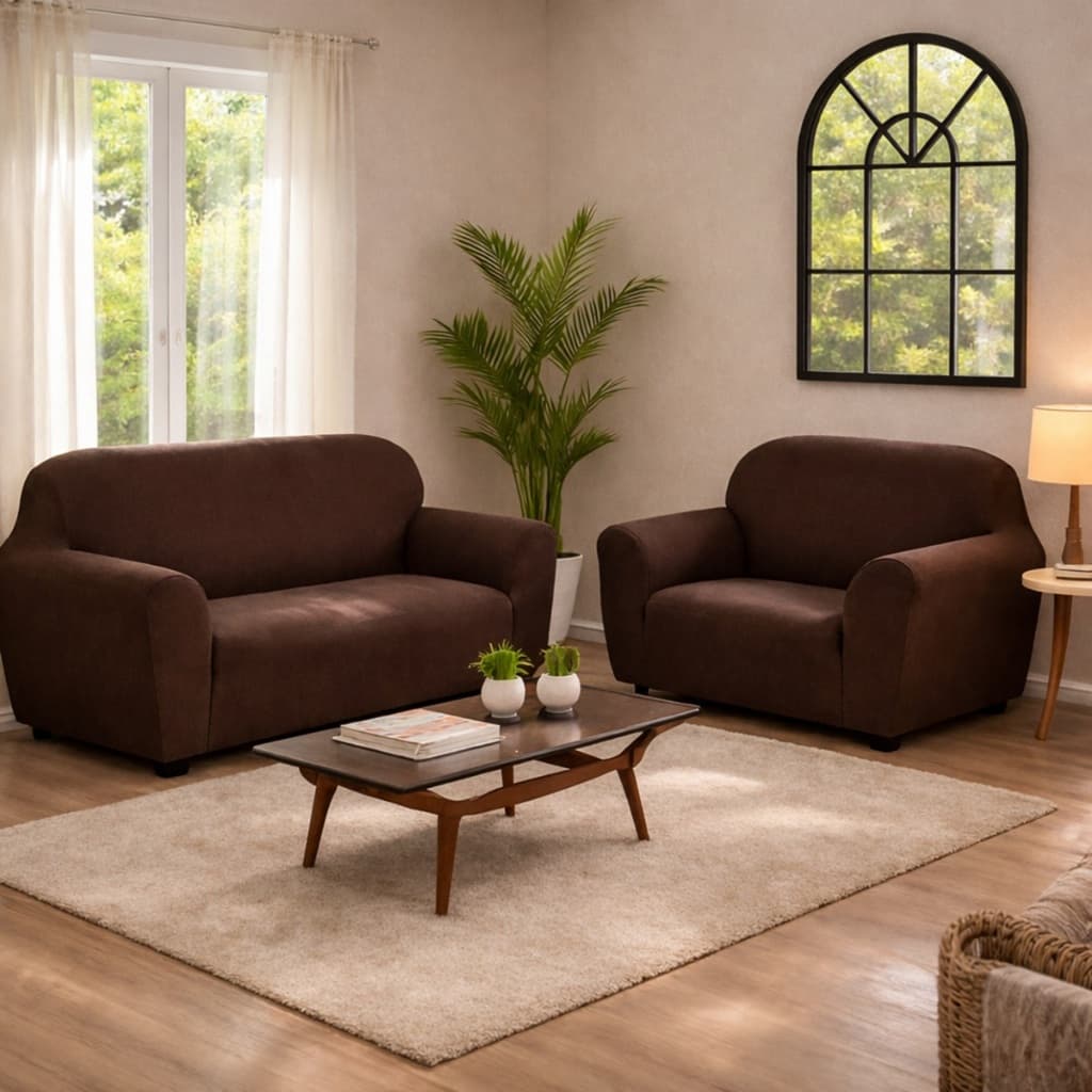 Kit Capa De Sofá 3 E 2 Lugares King Coladinha Malha Spandex Elástica Ajustável