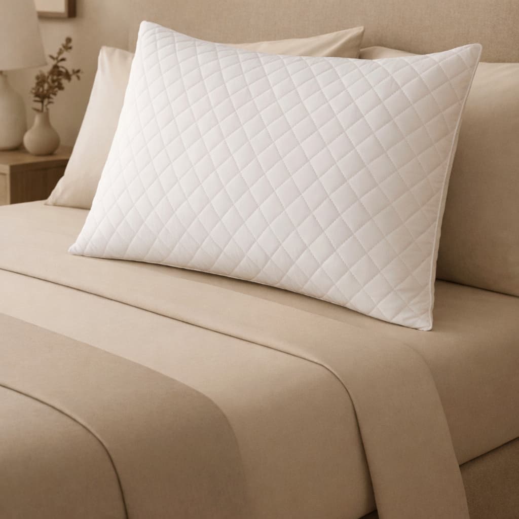 Travesseiro Premium 50x70 Suporte Firme Alto 100% Algodão Matelado Conforto e Durabilidade