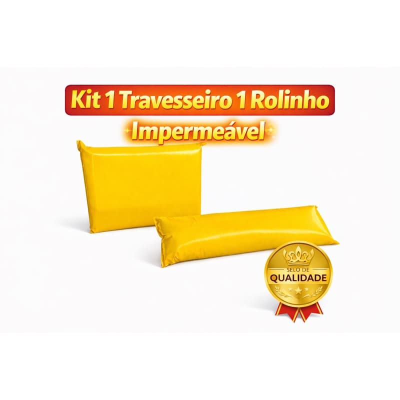 Travesseiro e Rolo Almofada Impermeável para Clínica de Estética, Massagem e Massoterapia