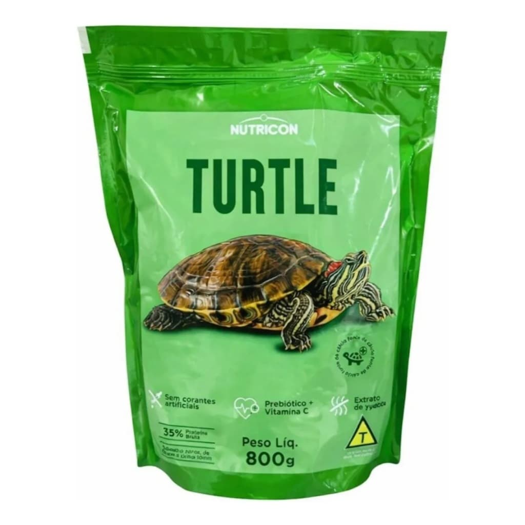 Ração para Tartarugas e Repteis Aquáticos Agua doce Tigres d'agua Nutricon 800G