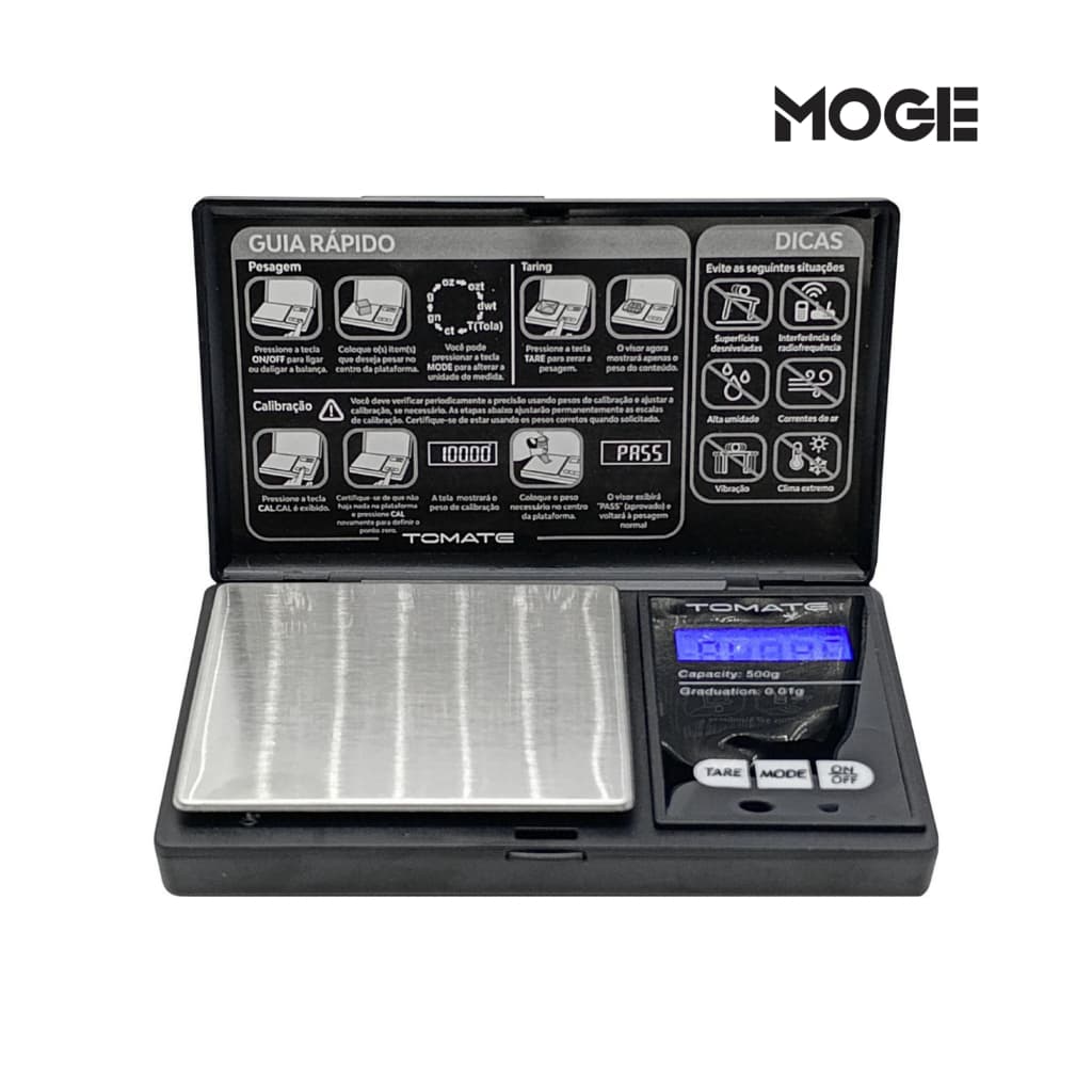 Balança Digital Precisão 0,01g 500g | Tomate MH-505 | Portátil