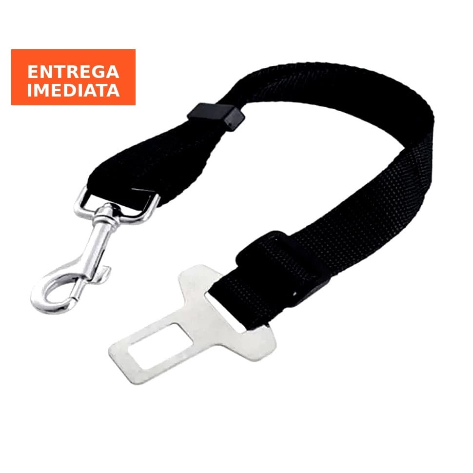 Cinto de Segurança para Cachorro e Gato Ajustável Pet Carro Guia com Mosquetão