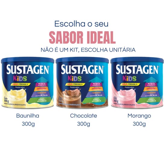 Suplemento Alimentar Infantil Sustagen Kids 3+ Lata 350g - Unidade