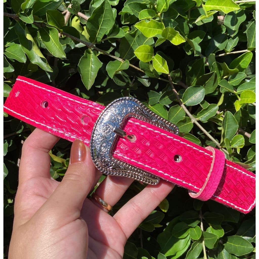 Cinto Country Rodeio Vaquejada Infantil Rosa Pink Boiadeira 100%COURO LEGITIMO fazendinha Promoção!