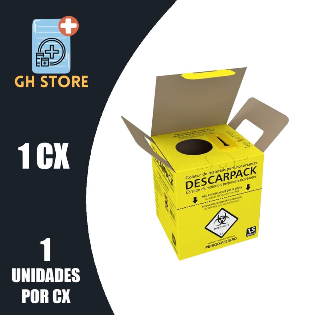 Coletor Perfuro Cortante - 1,5 Descarpack - UNIDADE